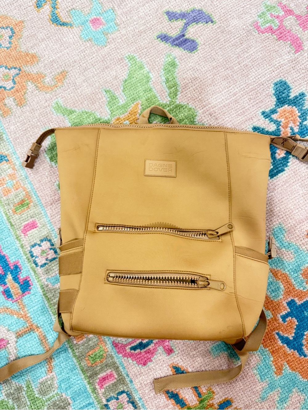 Dagne Dover Indi Large Diaper Tan Backpack - Sleek Everyday Bag